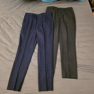 2 Pairs of Banana Republic 28x29 Tailored-Fit Wool Blend Dress Trouser Pants
